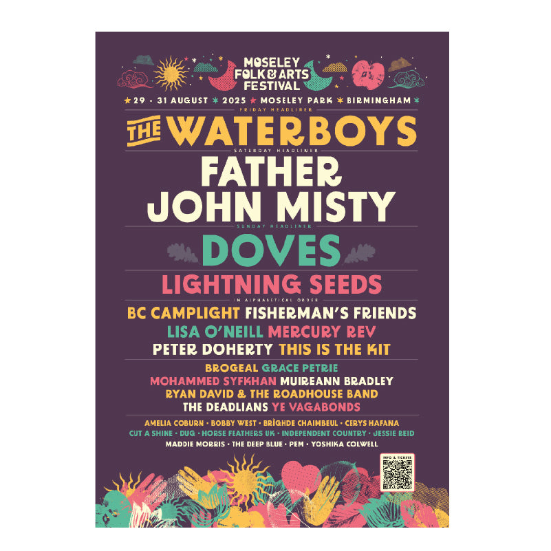 2025 Moseley Folk Line Up Posters