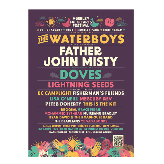 2025 Moseley Folk Line Up Posters